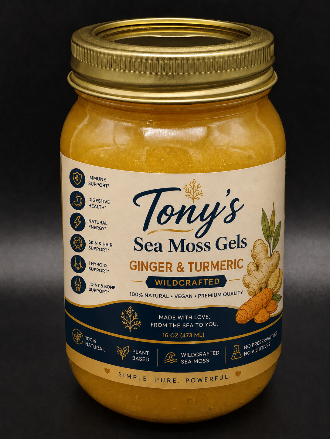 Ginger & Turmeric Sea Moss Gel 16 oz